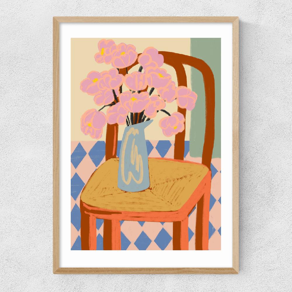 East End Prints Flowers On A Chair