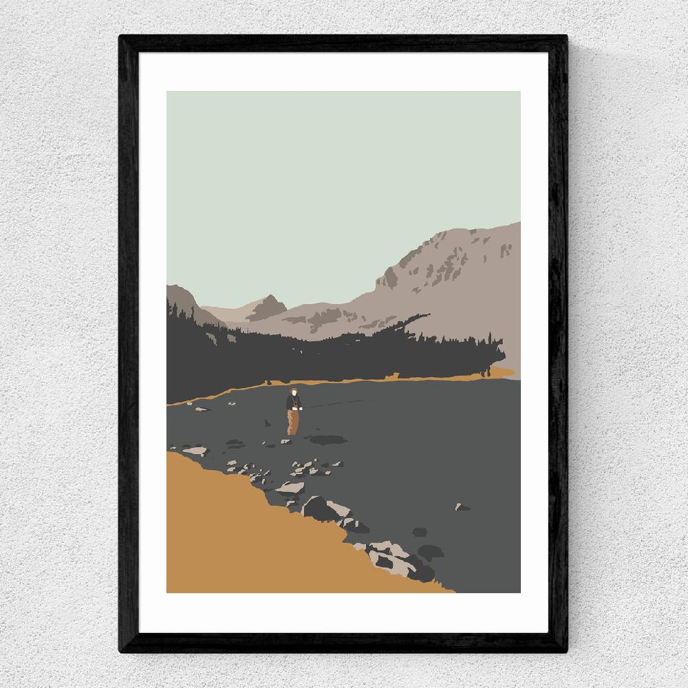 East End Prints Fly Fisherman