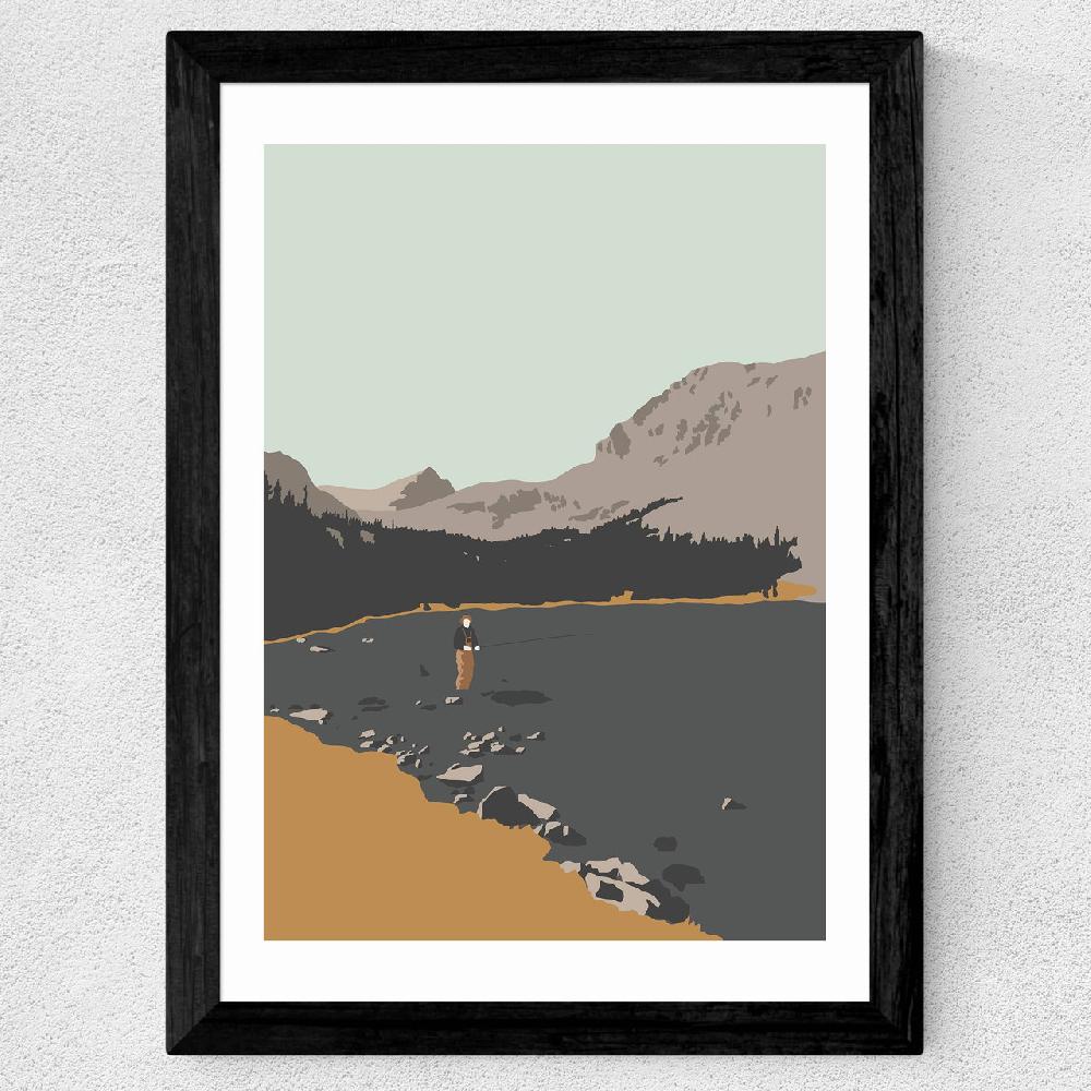 East End Prints Fly Fisherman