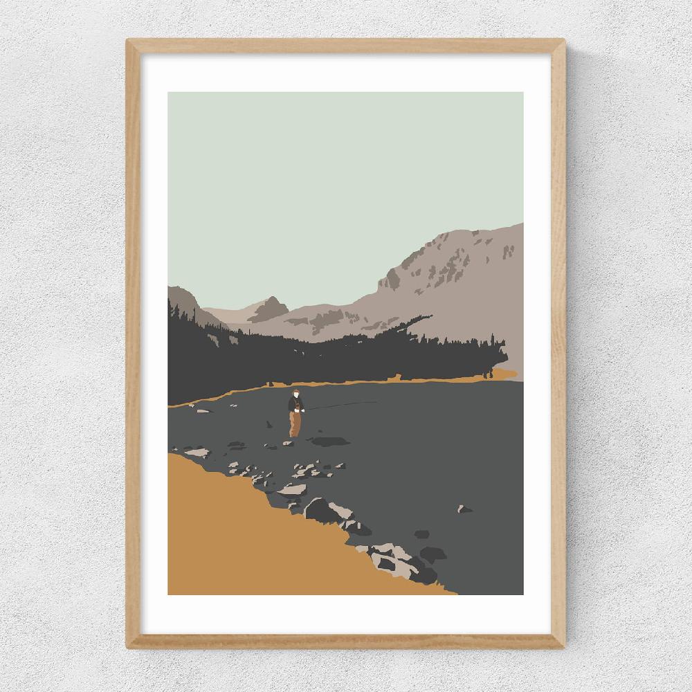 East End Prints Fly Fisherman