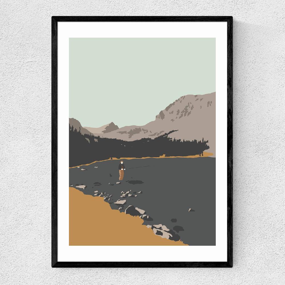 east end prints Fly Fisherman