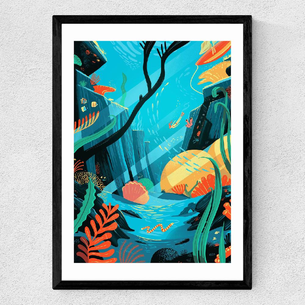 East End Prints Freediving Underwater