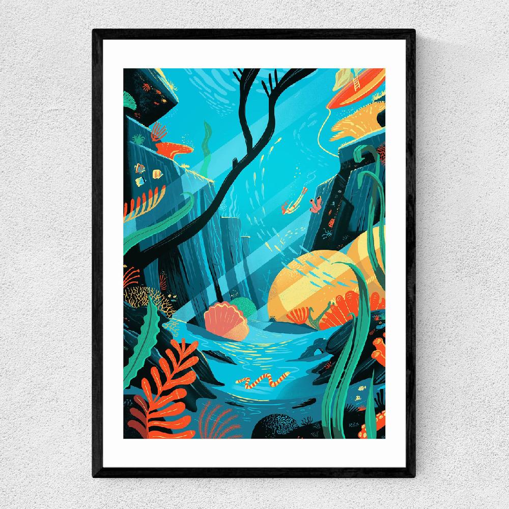 east end prints Freediving Underwater