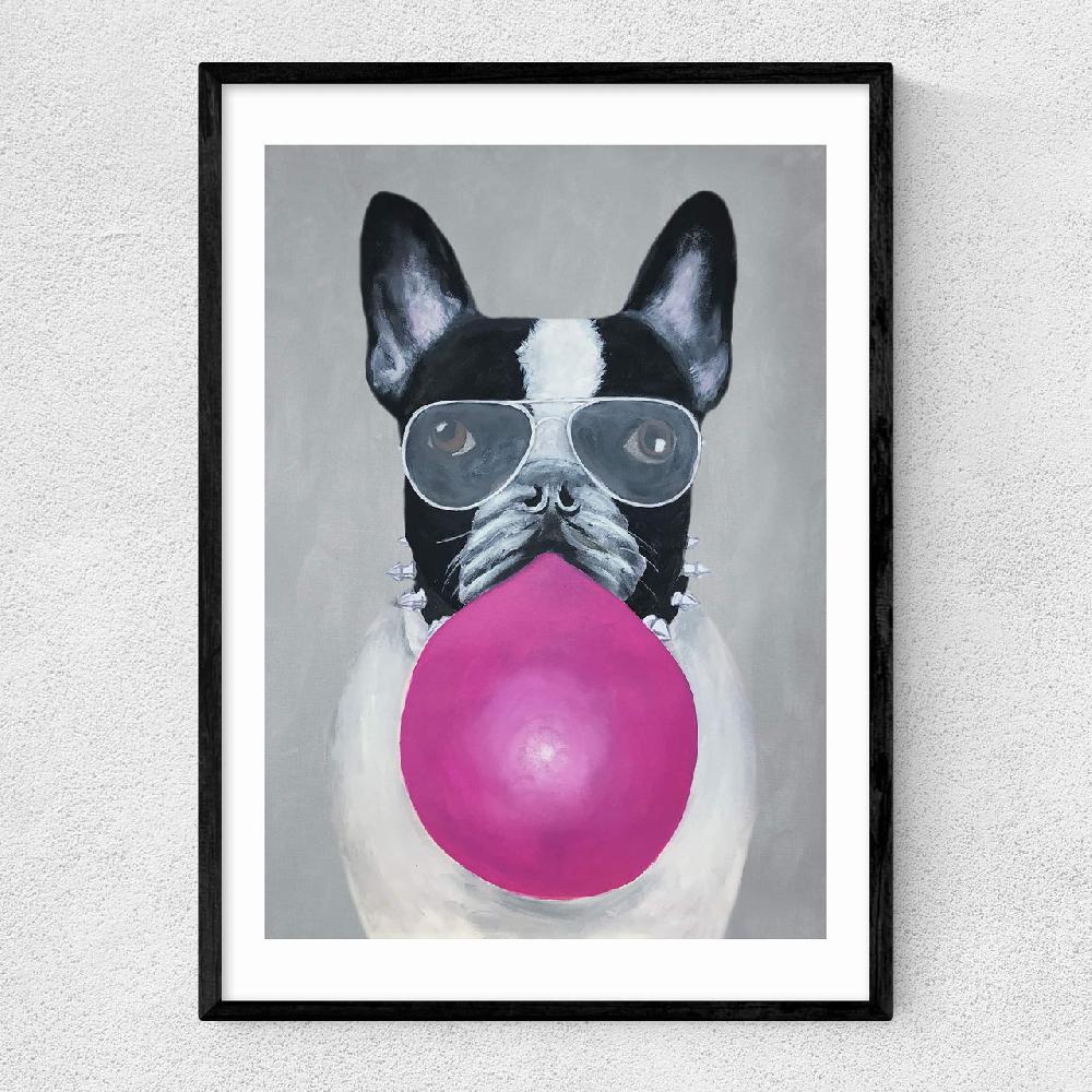 east end prints French Bulldog With Bubblegum
