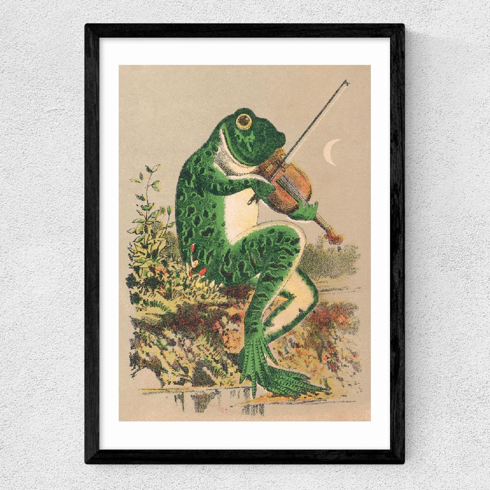 East End Prints Frog Playing Violin