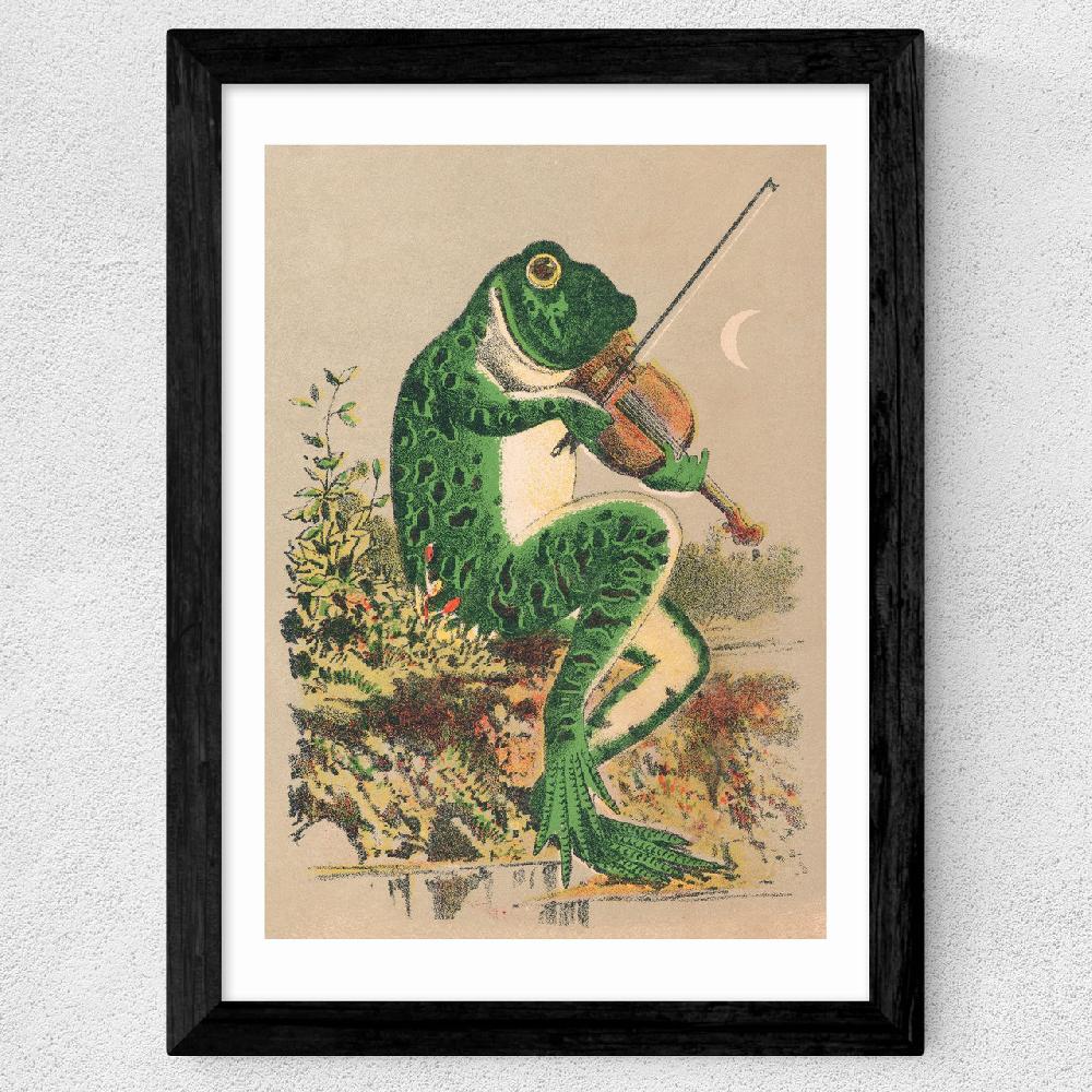 East End Prints Frog Playing Violin