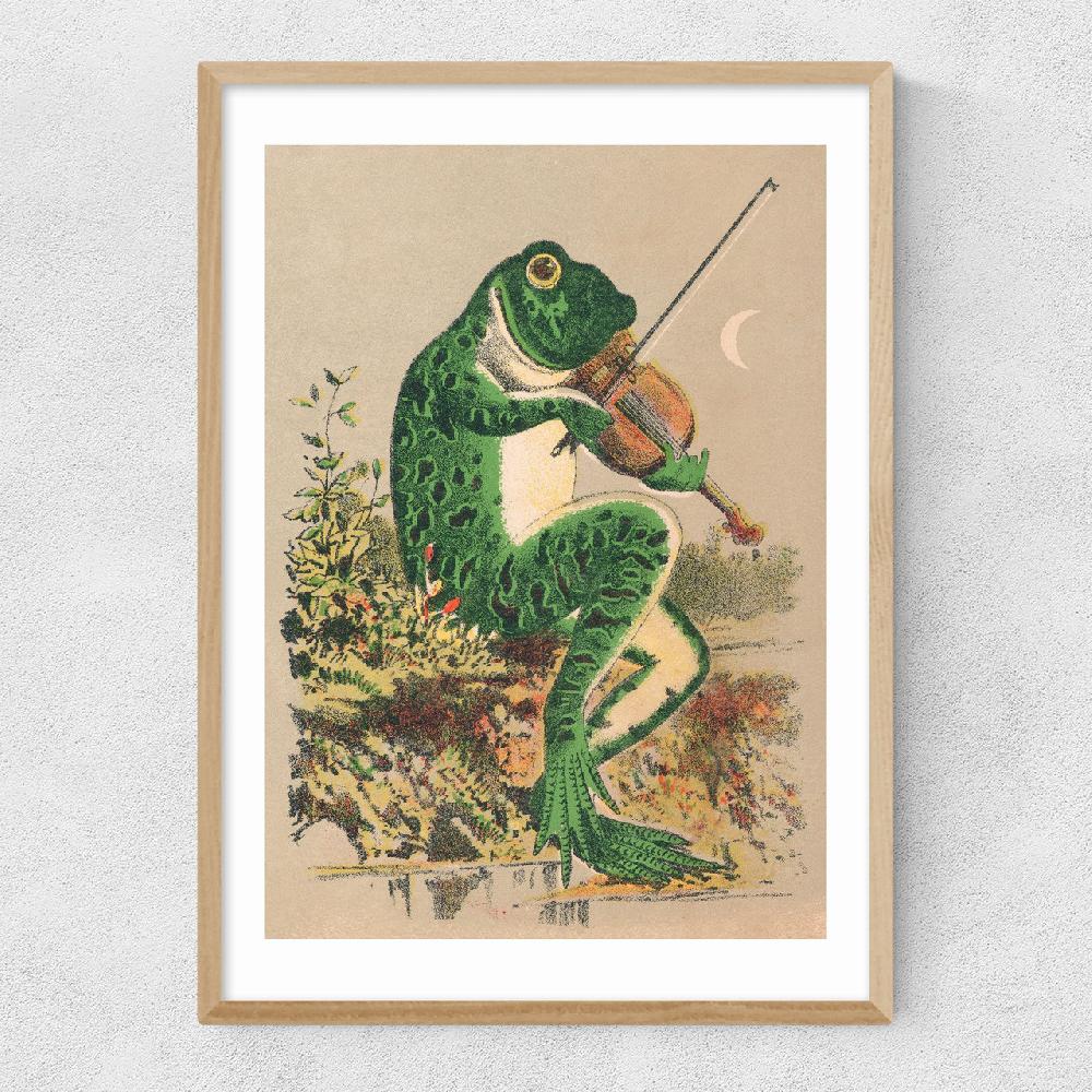 East End Prints Frog Playing Violin