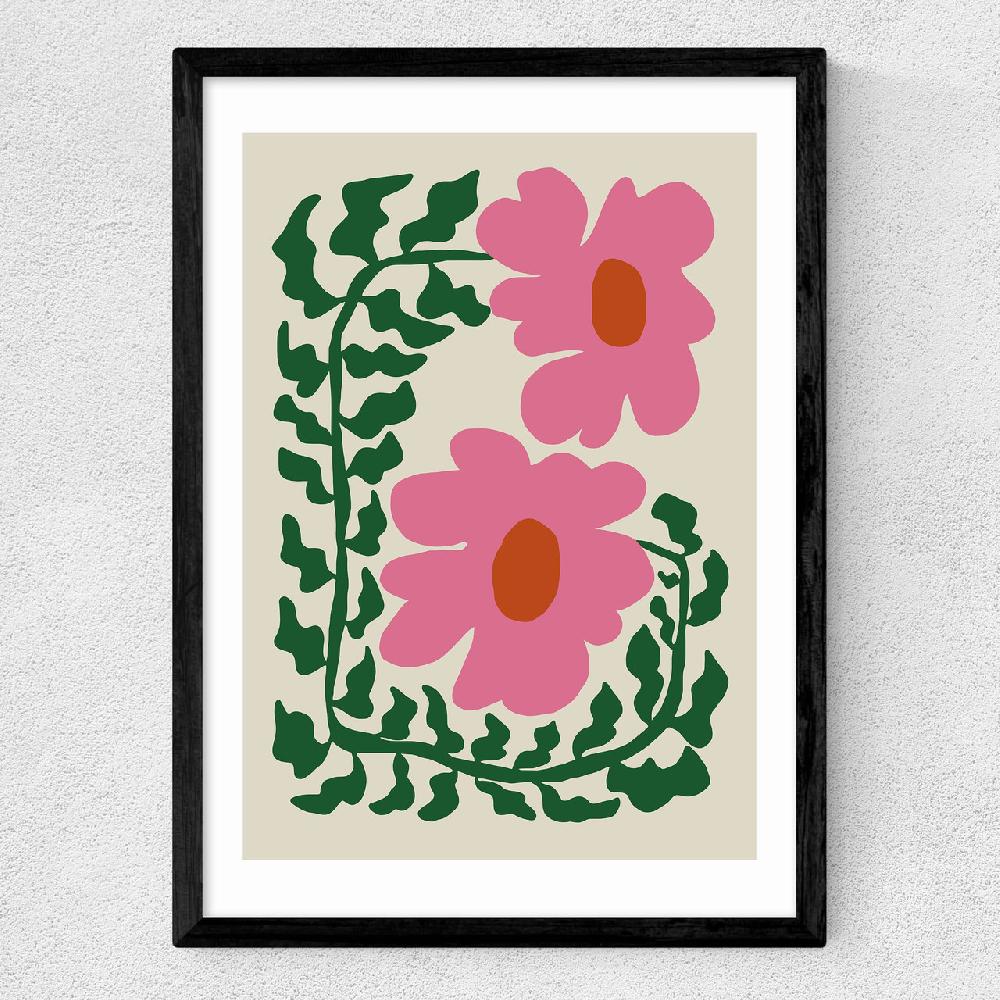 East End Prints Fun Fern And Pink Poppy