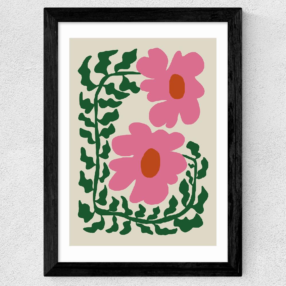 East End Prints Fun Fern And Pink Poppy