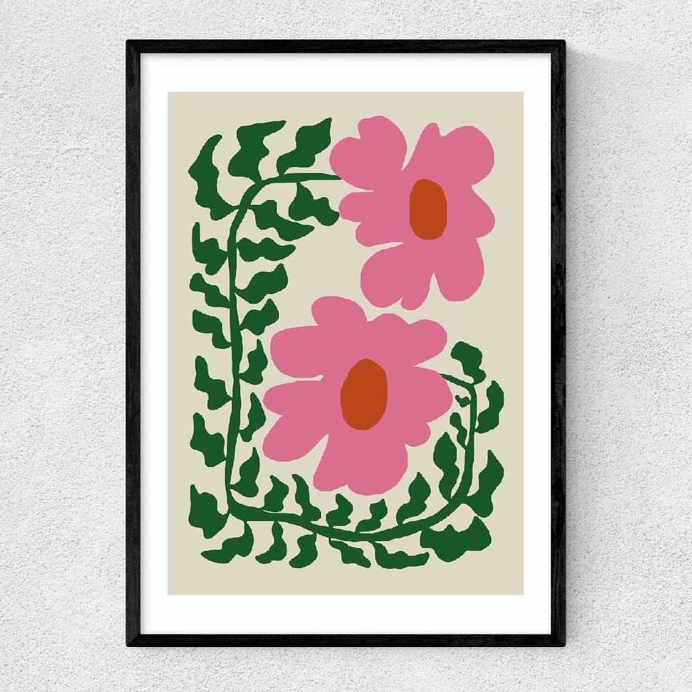 east end prints Fun Fern And Pink Poppy