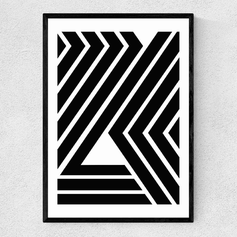east end prints Geometric Black Strips