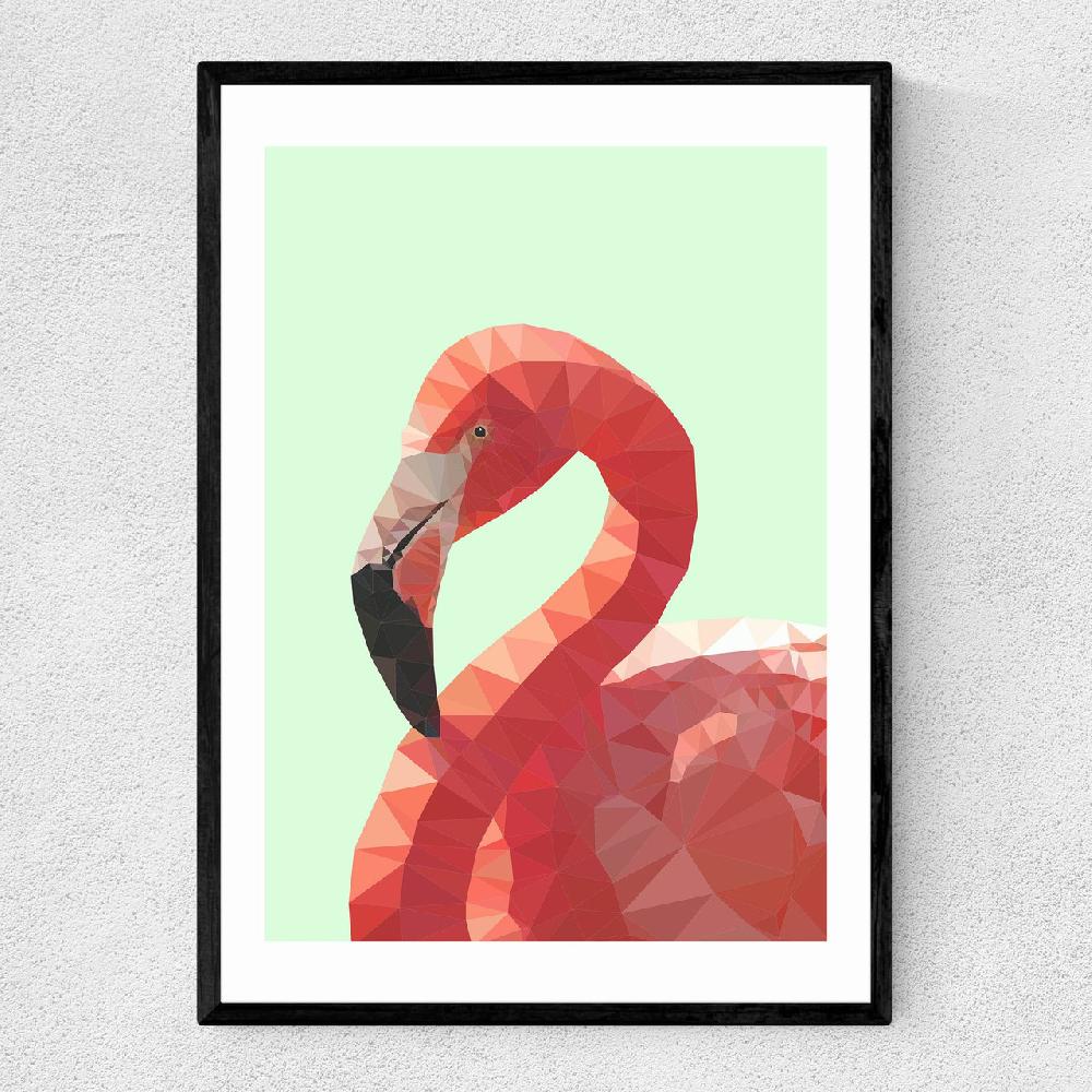 east end prints Geometric Flamingo