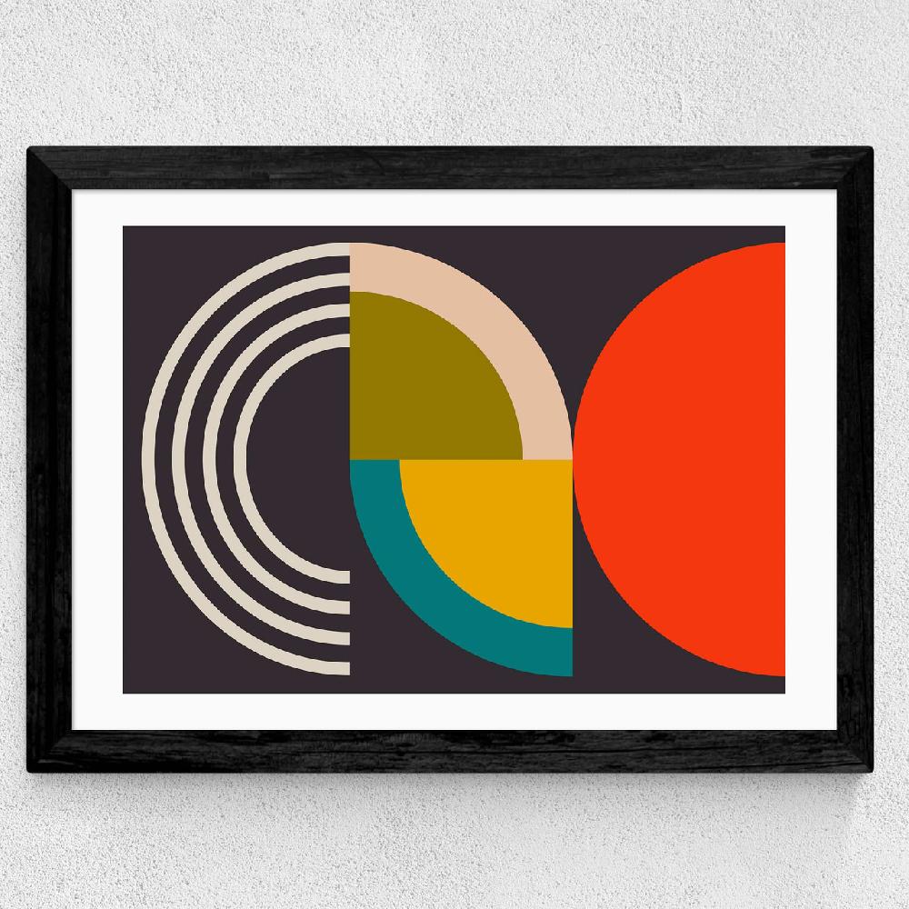 East End Prints Geometric On Black I