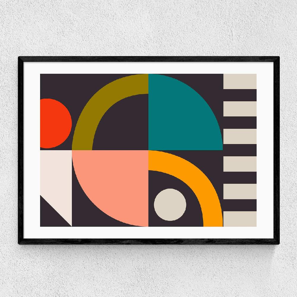 east end prints Geometric on Black II