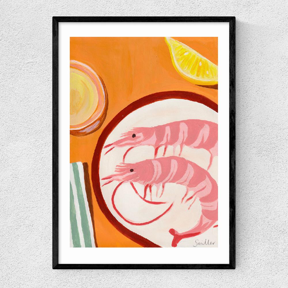 east end prints Giant Prawns and Vinho Verde