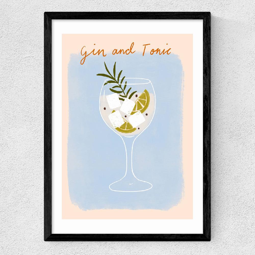 East End Prints Gin And Tonic By Emmy Lupin Studio