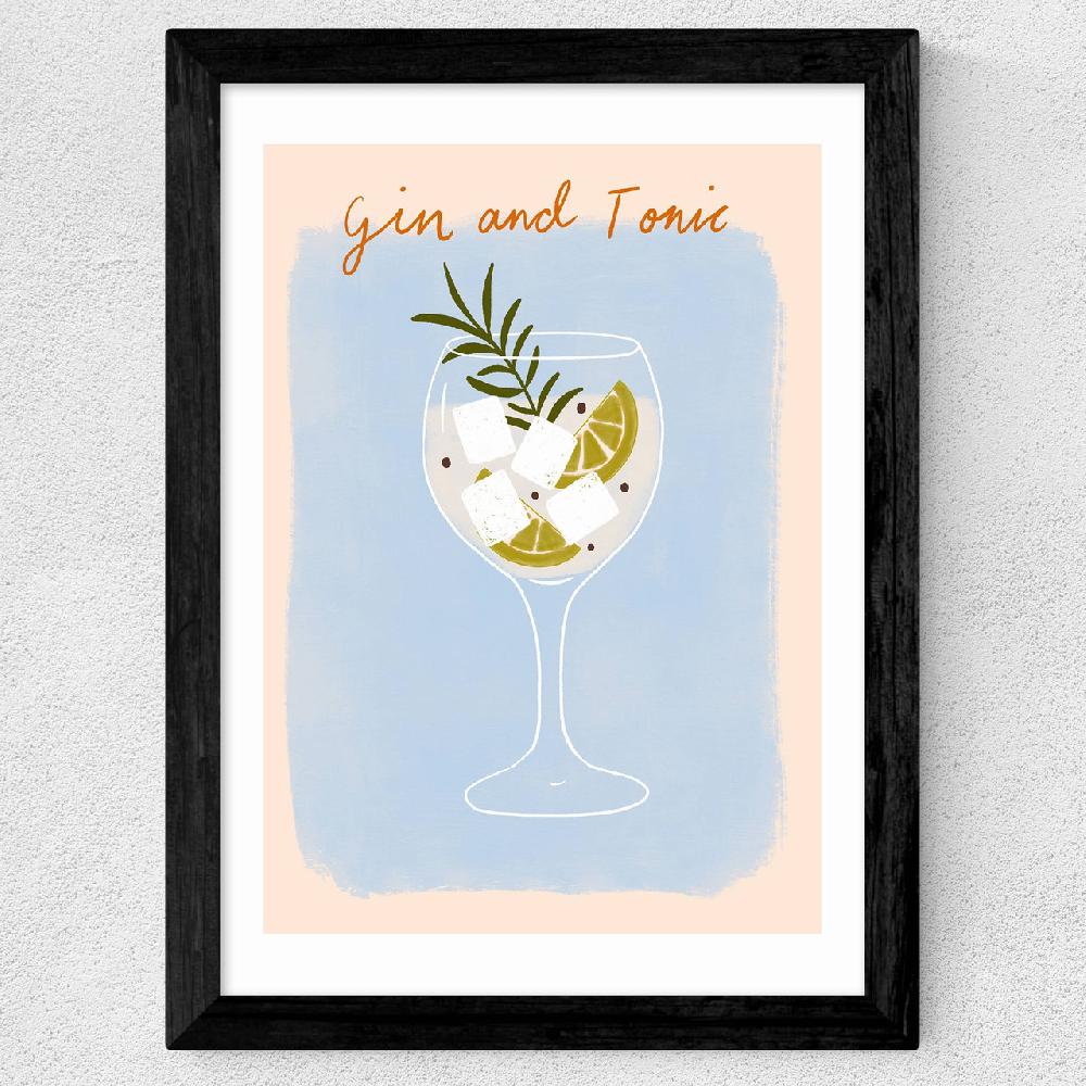 East End Prints Gin And Tonic By Emmy Lupin Studio