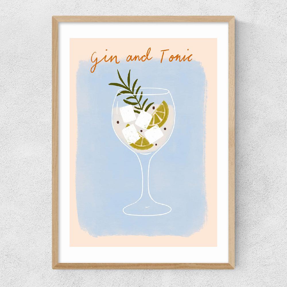 East End Prints Gin And Tonic By Emmy Lupin Studio
