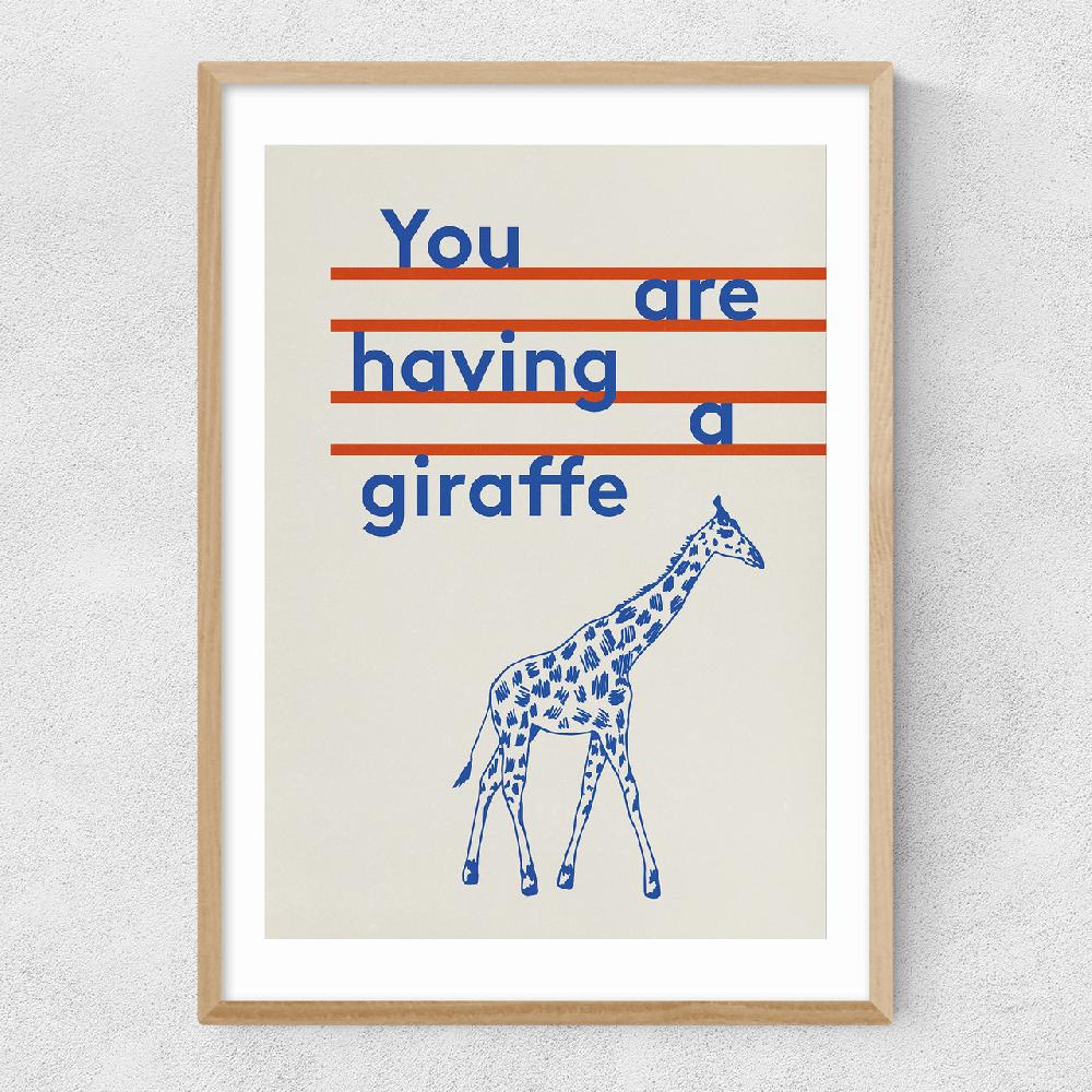 East End Prints Giraffe By Don't Grow Up