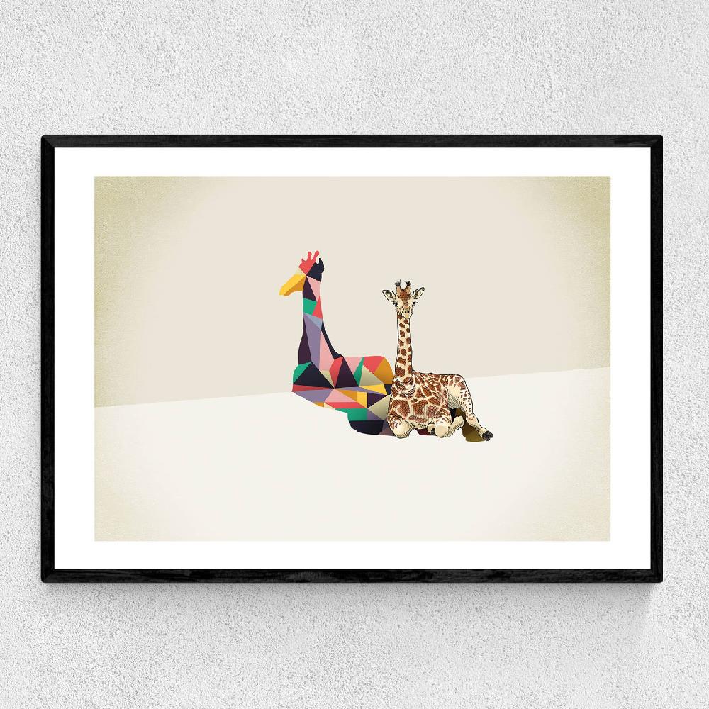 east end prints Giraffe - Walking Shadows