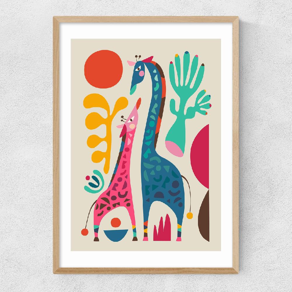 East End Prints Giraffes By Rachel Lee