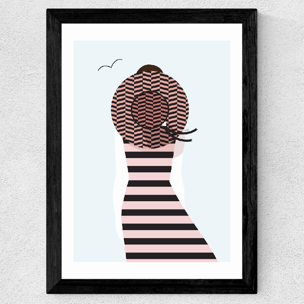 East End Prints Girl In A Straw Hat