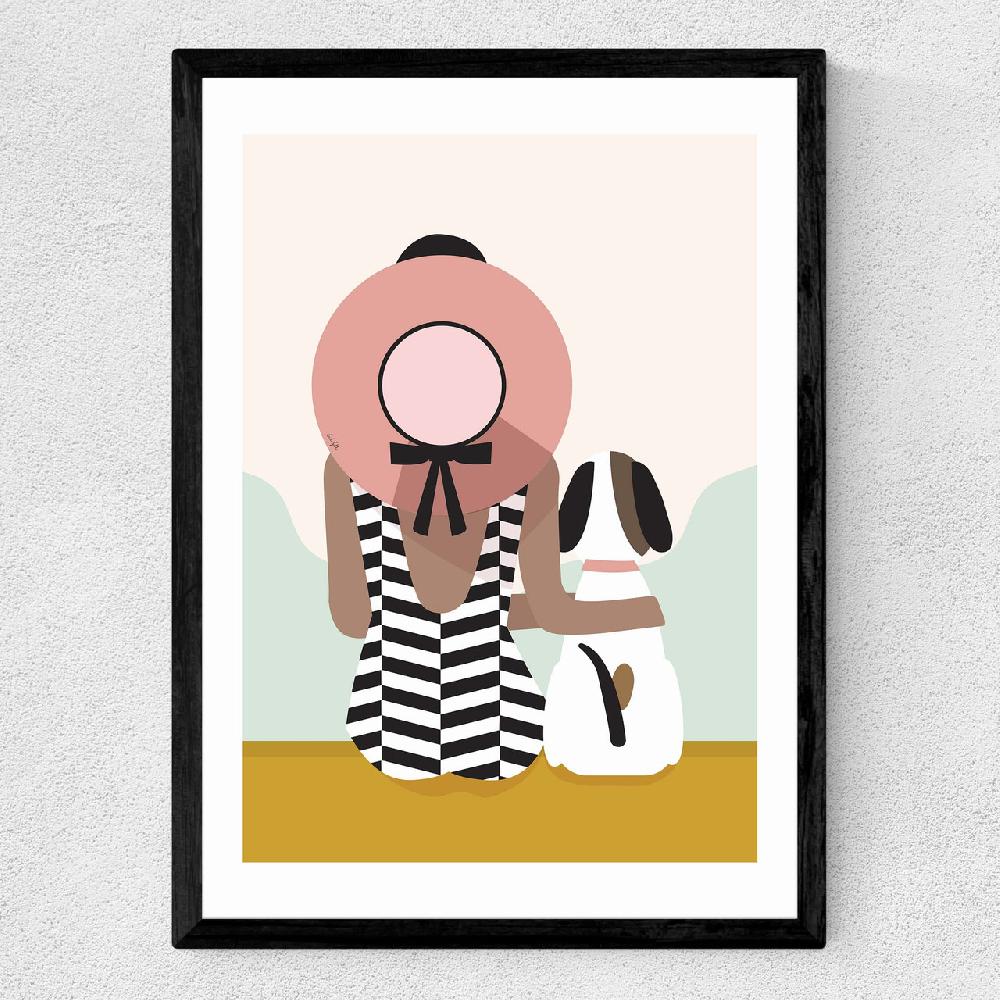 East End Prints Girl With A Dog