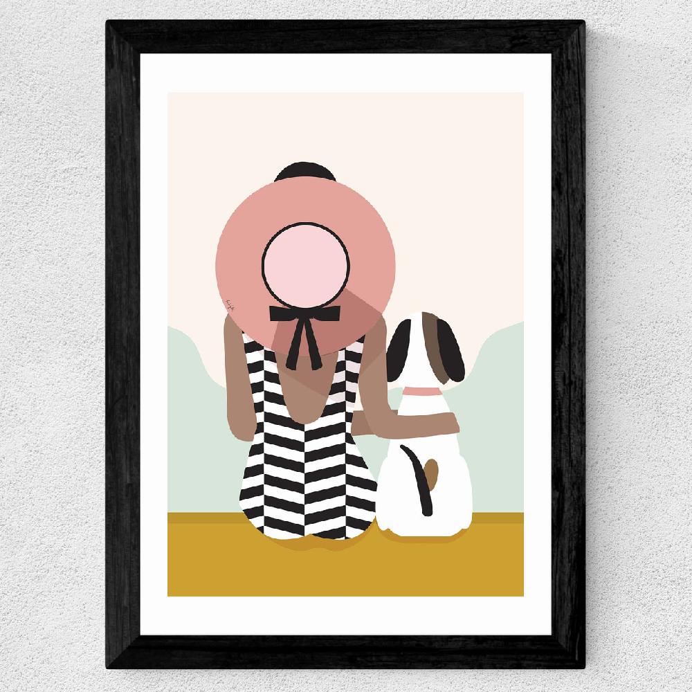 East End Prints Girl With A Dog