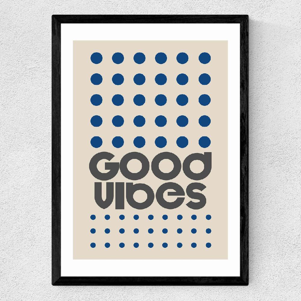 East End Prints Good Vibes (Blue)