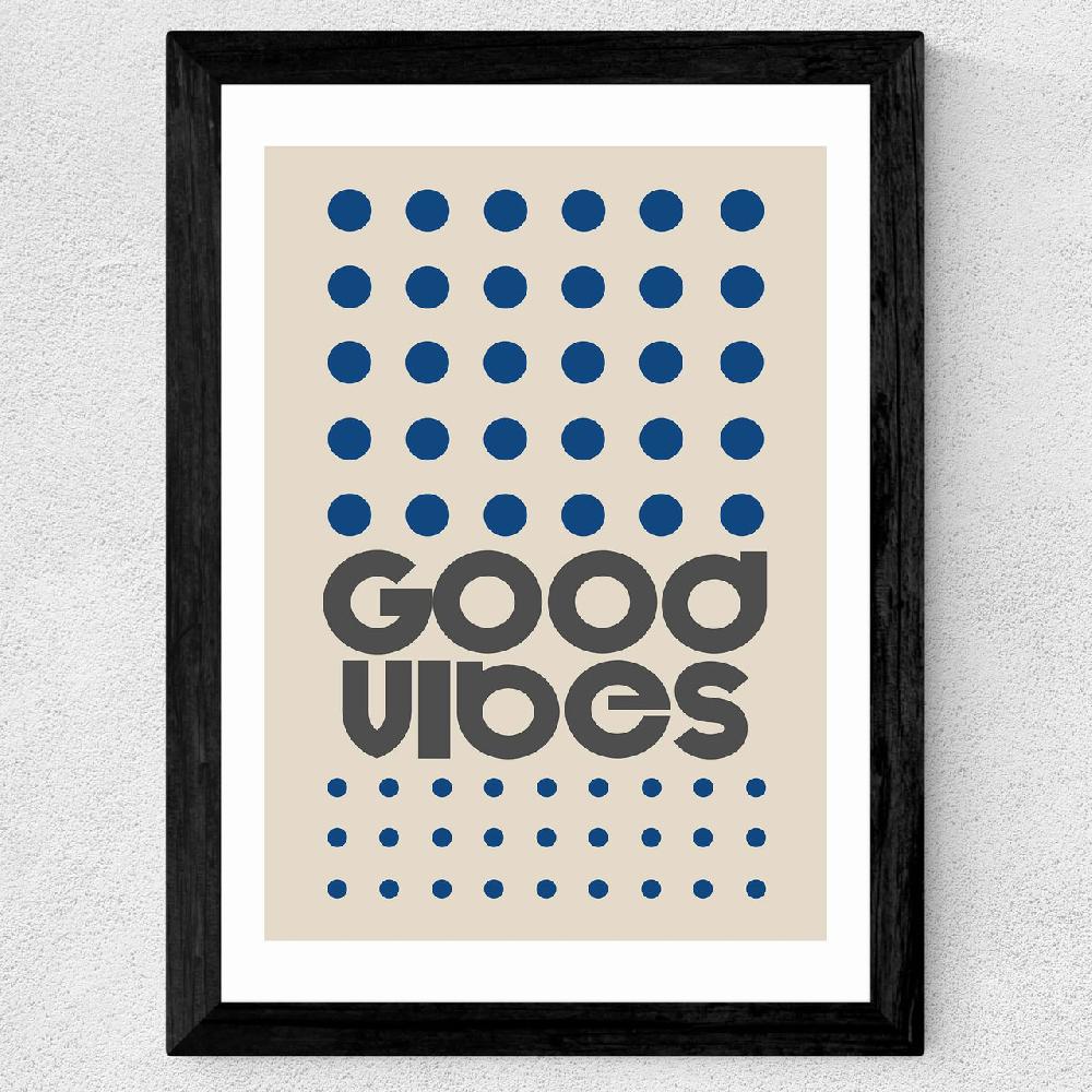 East End Prints Good Vibes (Blue)