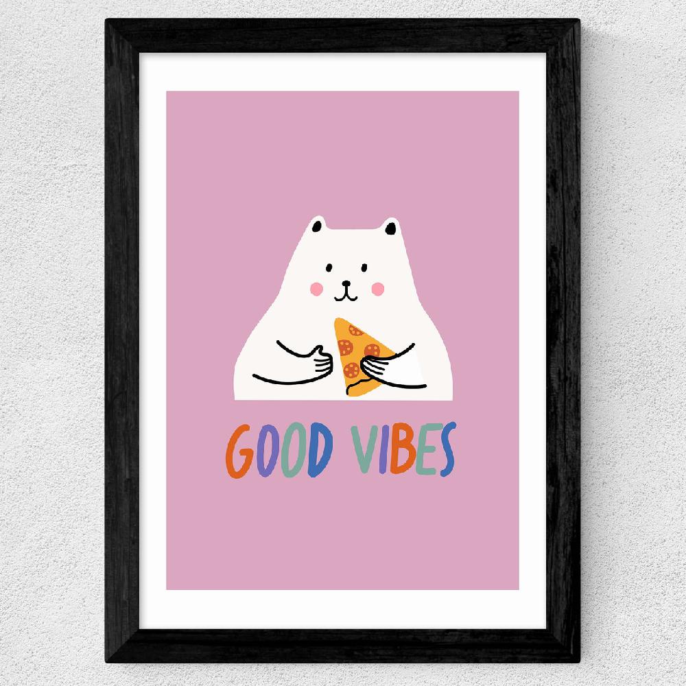 East End Prints Good Vibes Cat