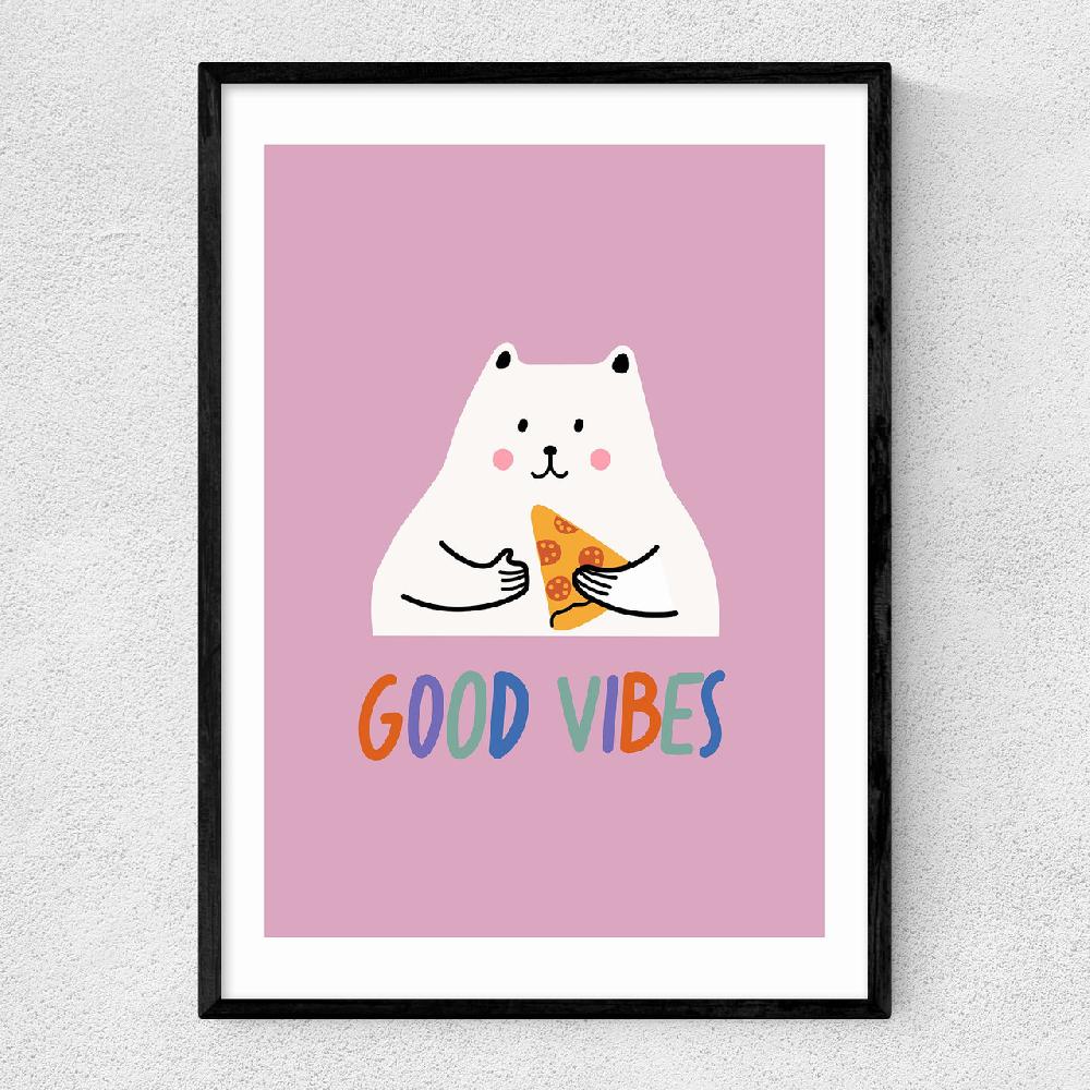 east end prints Good Vibes Cat