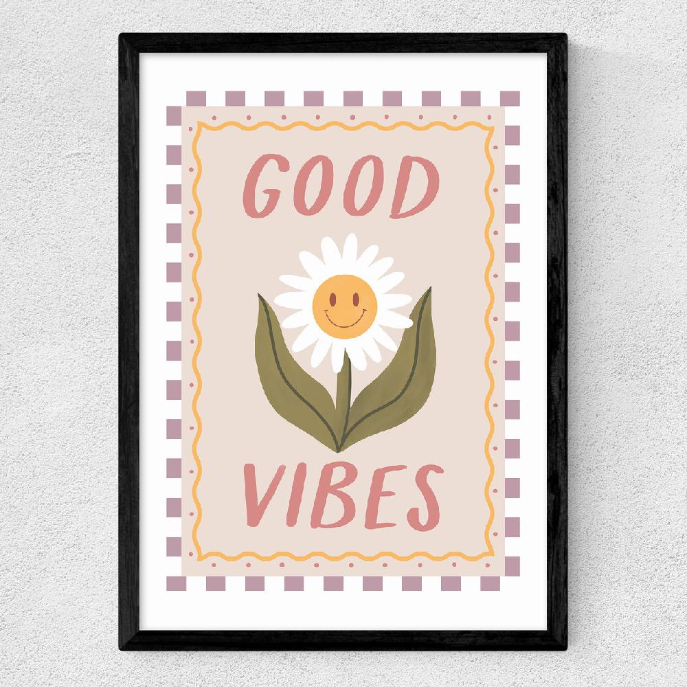 East End Prints Good Vibes Daisy