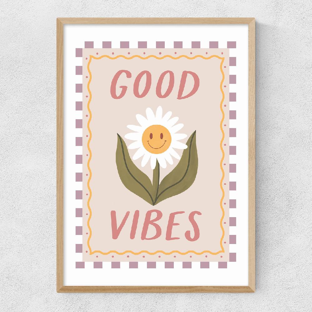 East End Prints Good Vibes Daisy