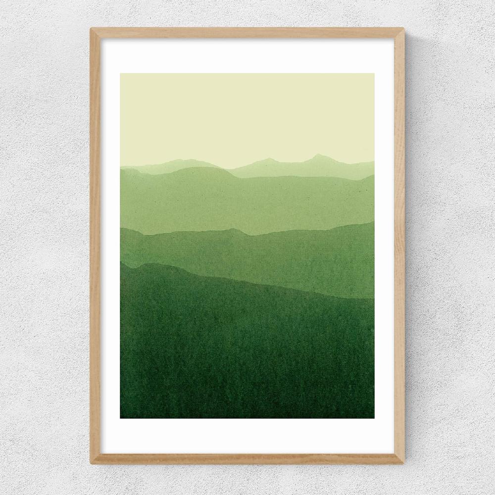East End Prints Gradient Landscape Green
