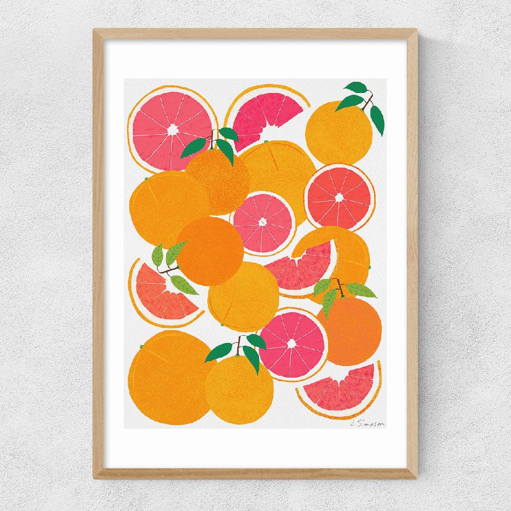 East End Prints Grapefruit Harvest