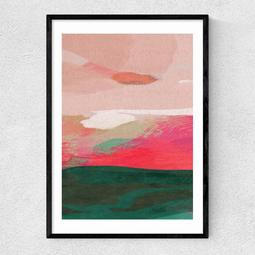 east end prints Green and Pink Abstract II