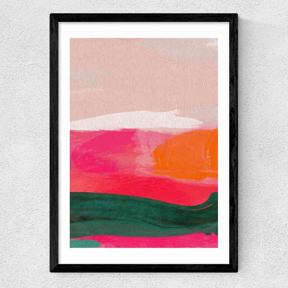 East End Prints Green And Pink Abstract III