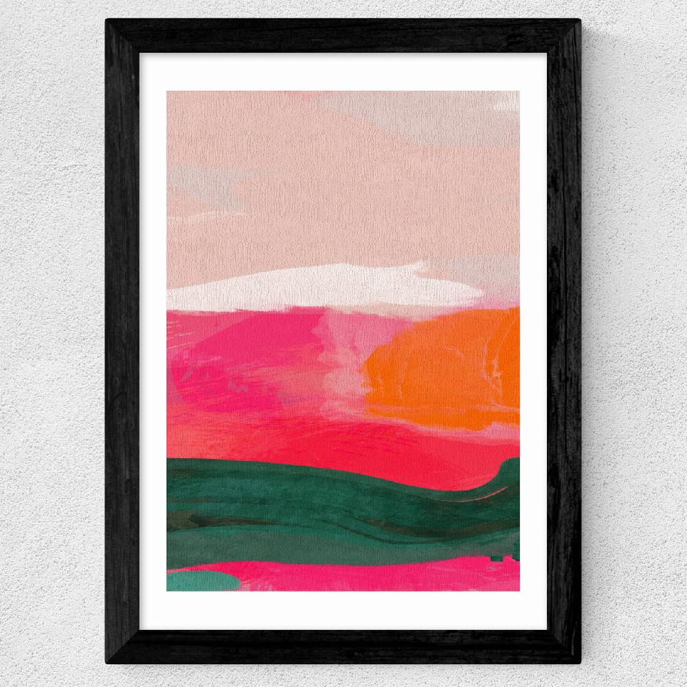East End Prints Green And Pink Abstract III