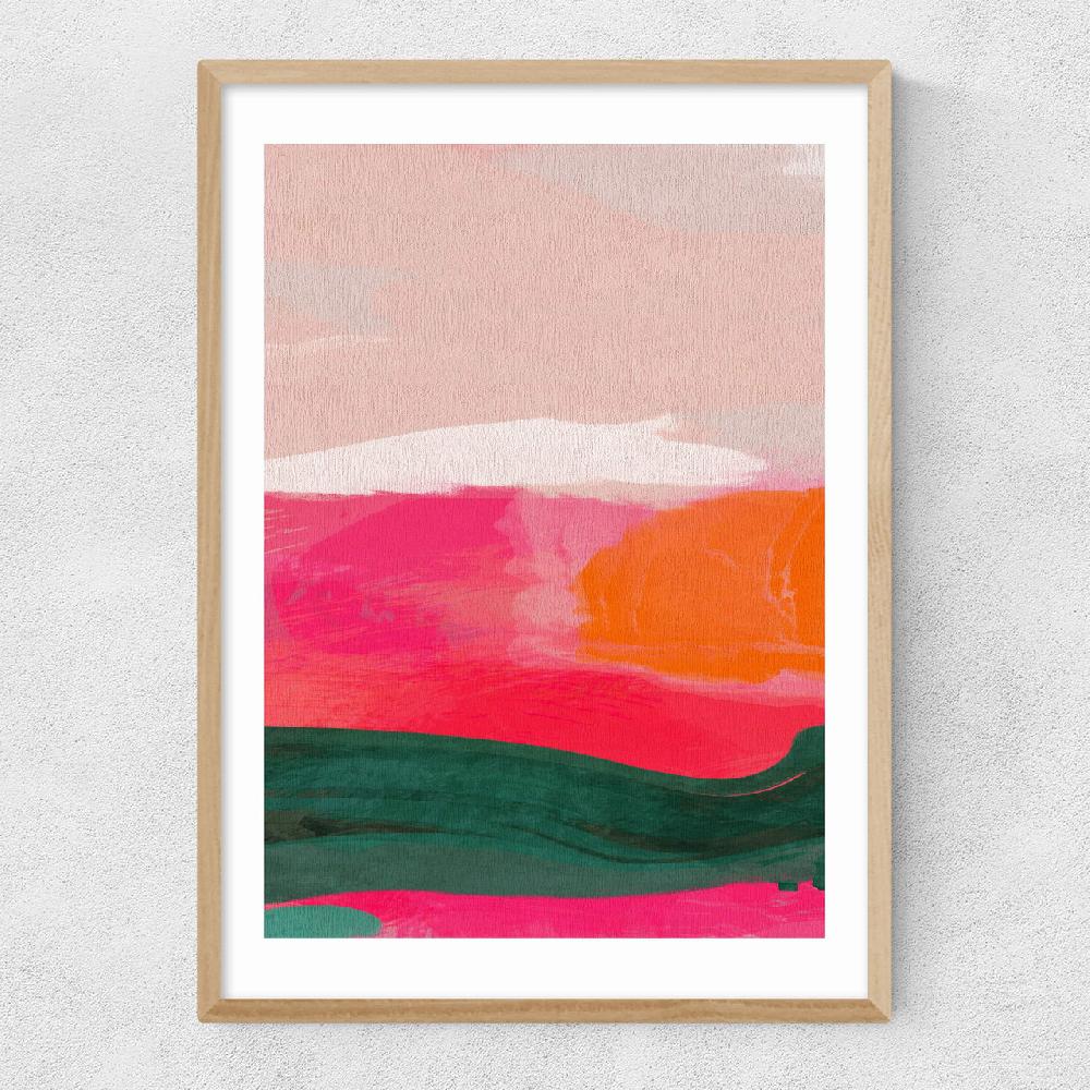 East End Prints Green And Pink Abstract III