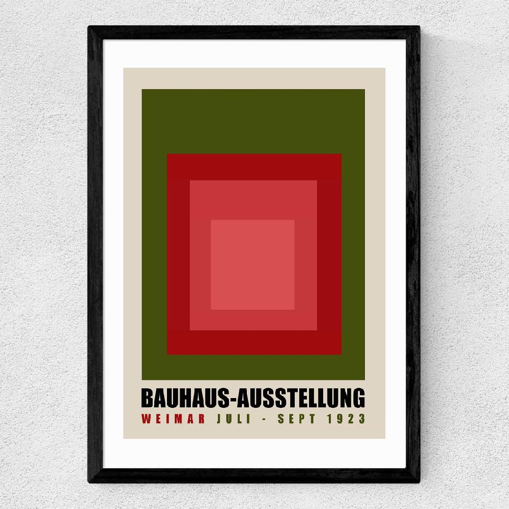 East End Prints Green And Red Bauhaus