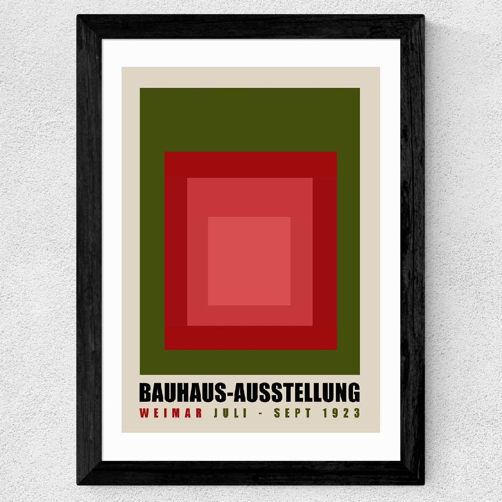East End Prints Green And Red Bauhaus