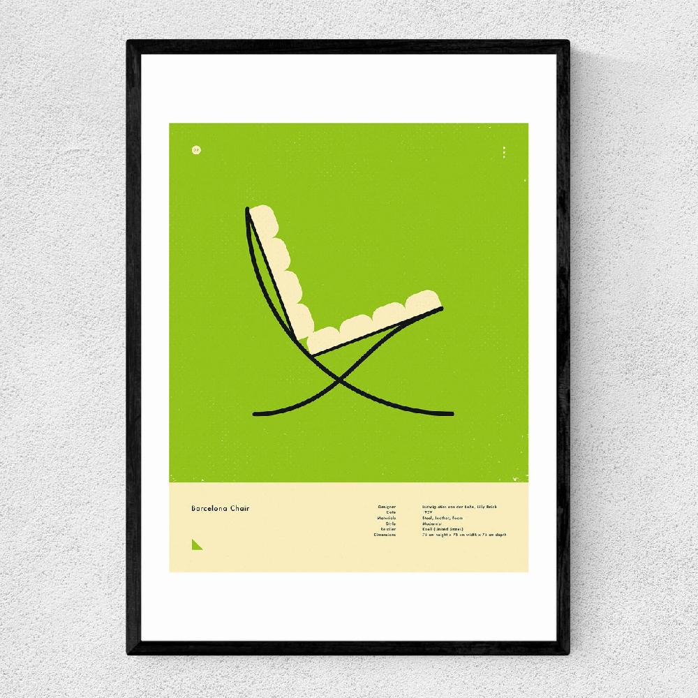 east end prints Green Barcelona Chair