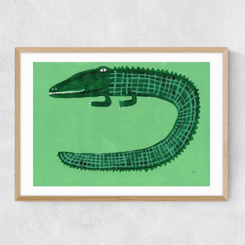 East End Prints Green Crocodile