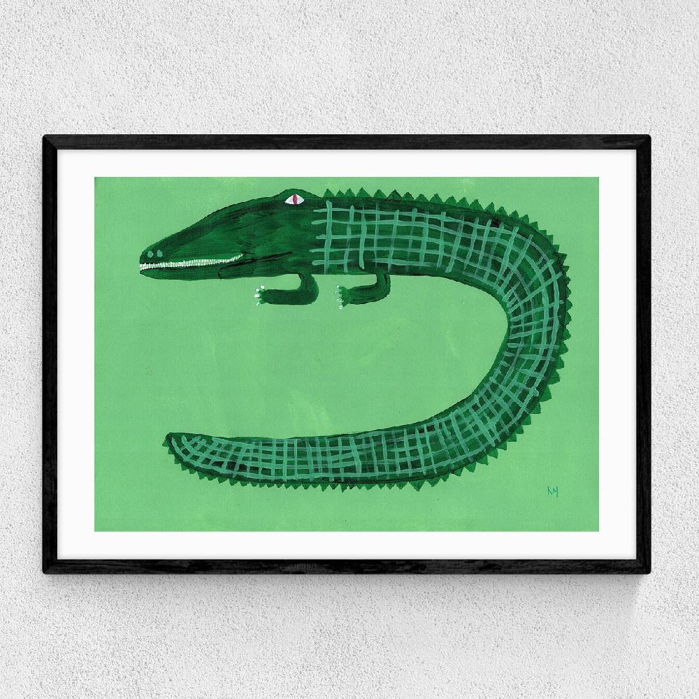 east end prints Green Crocodile