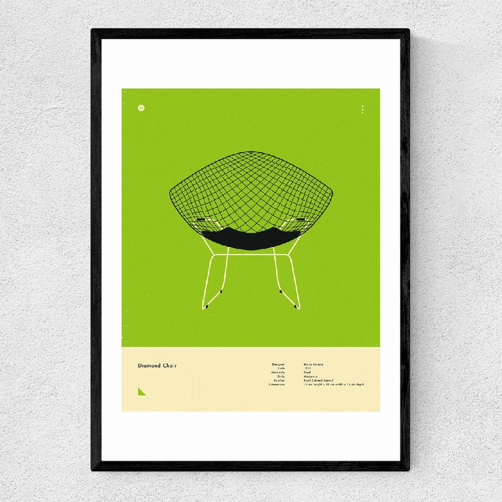 east end prints Green Diamond Chair