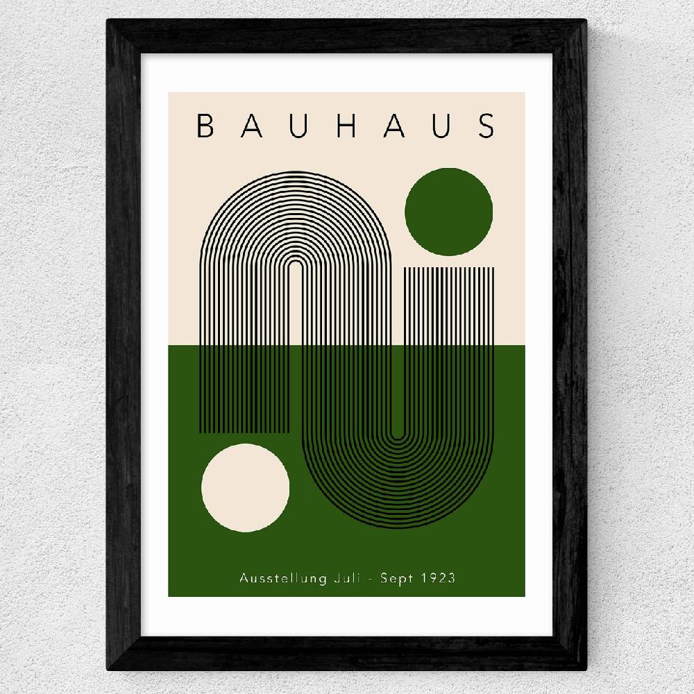 East End Prints Green Geometric Bauhaus