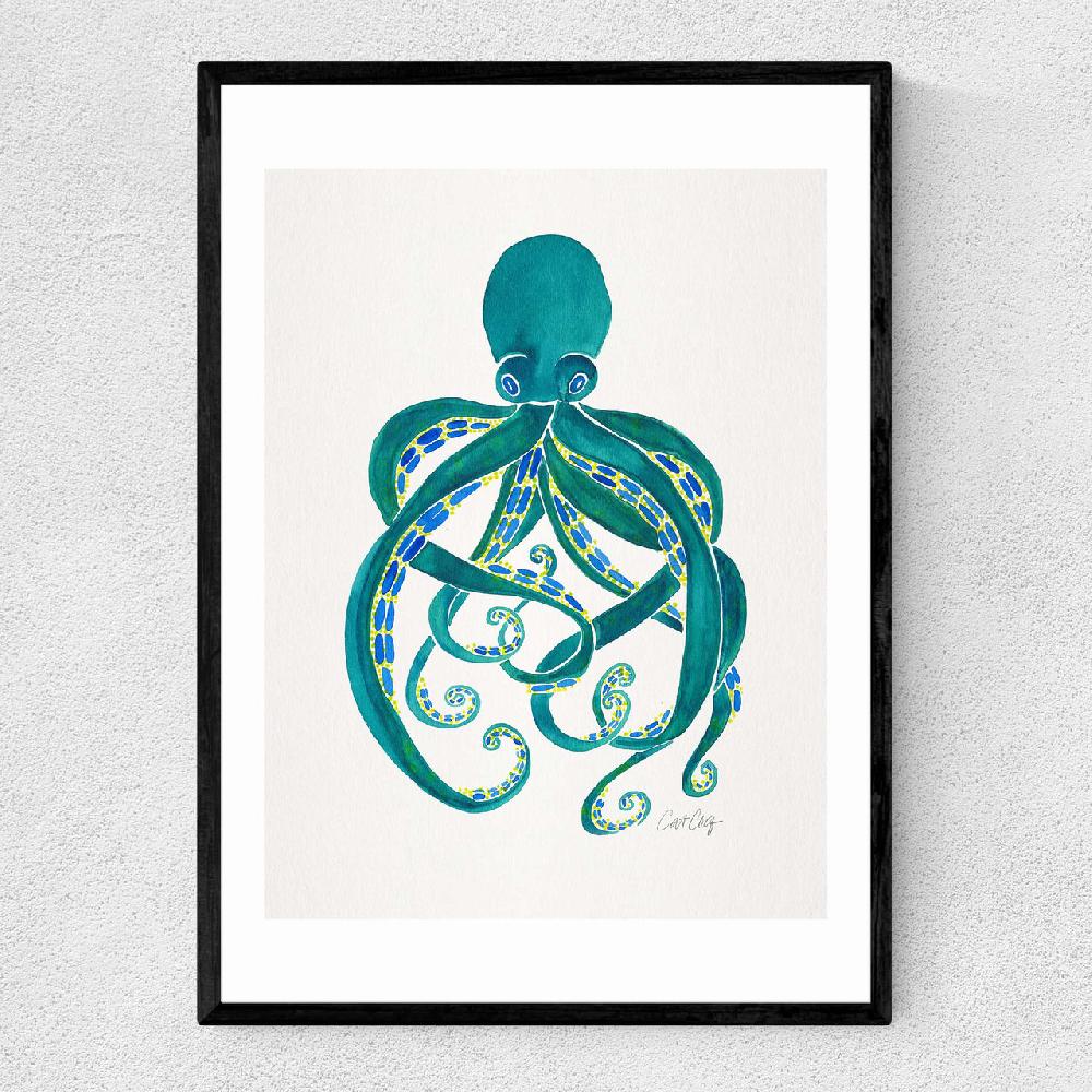 east end prints Green Octopus