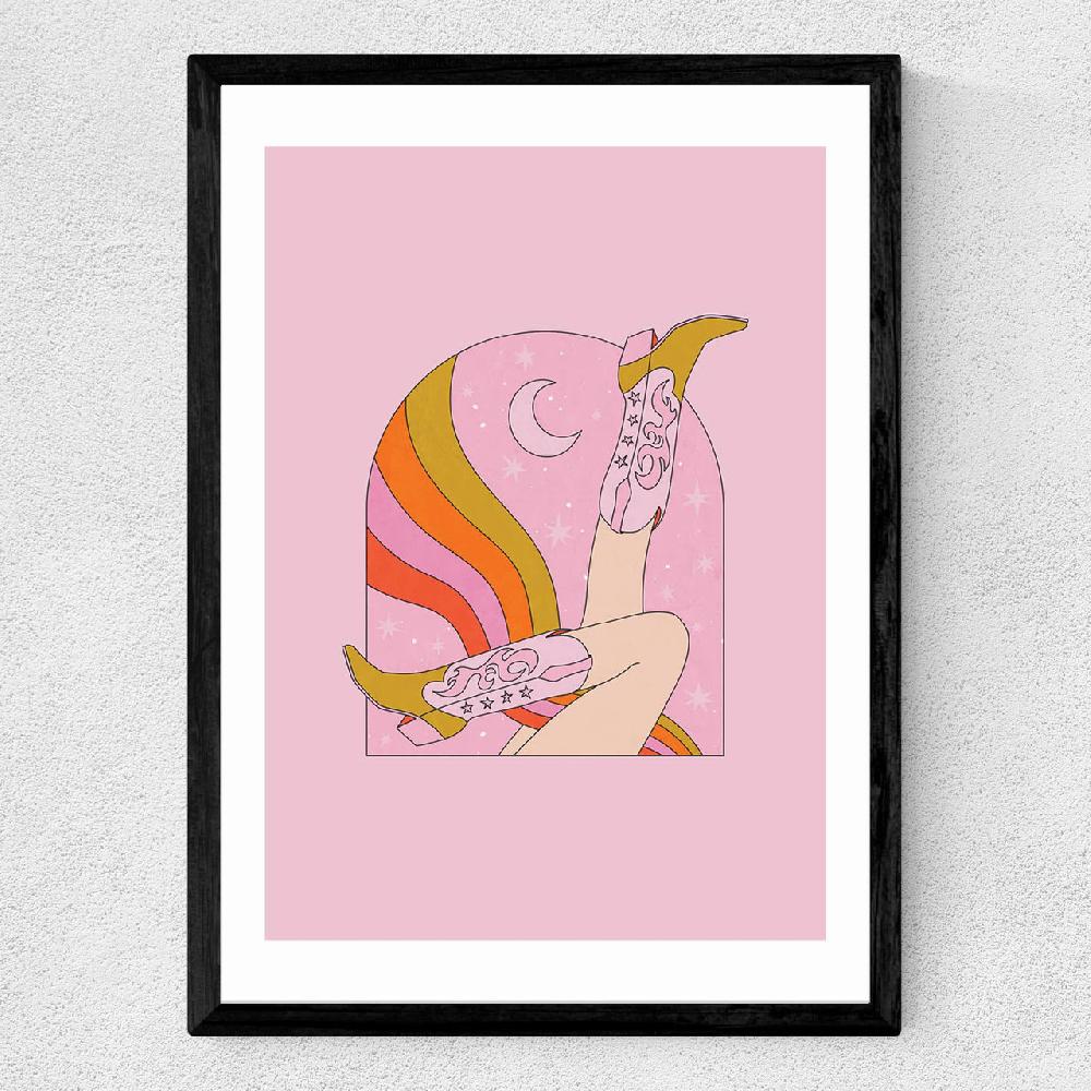 East End Prints Groovy Cowboy Boots