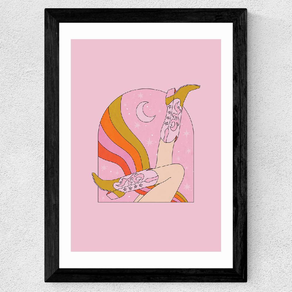 East End Prints Groovy Cowboy Boots